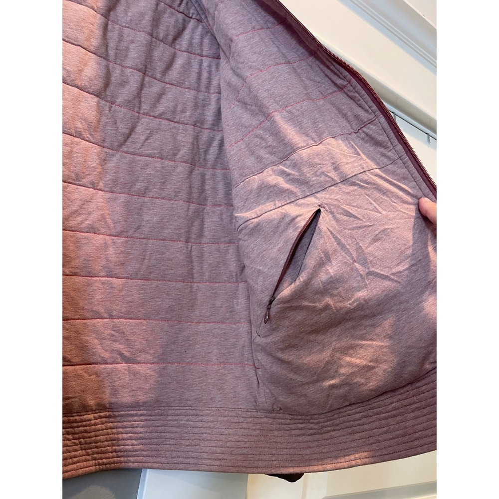 Lululemon Reversible Quilted Bomber Jacket Mauve Pink Puffer Full Zip Women's - Picture 13 of 15